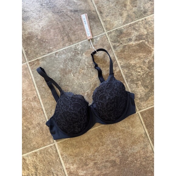Skims Fits Everybody Lace Full Coverage Bra Onyx Size 34B - Picture 6 of 11